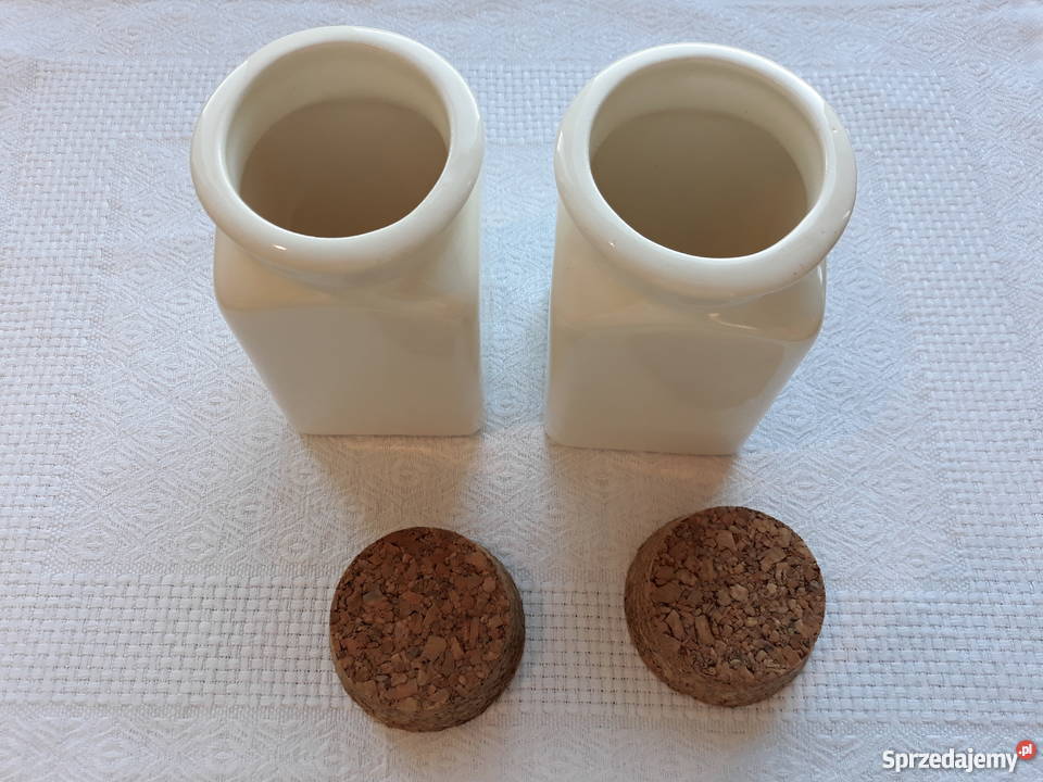 dwa śliczne ceramiczne pojemniki na przyprawy Gdańsk