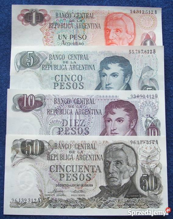 ARGENTYNA STARA Kolekcjonerskie Banknoty Zestaw śląskie Katowice