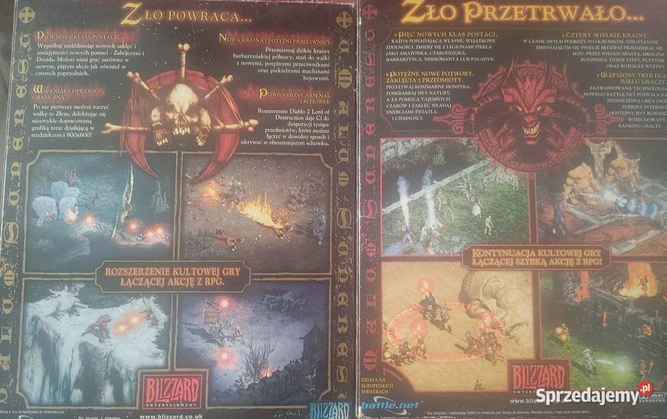 Gra Diablo 2 pc Lord of destruction big box Poznań