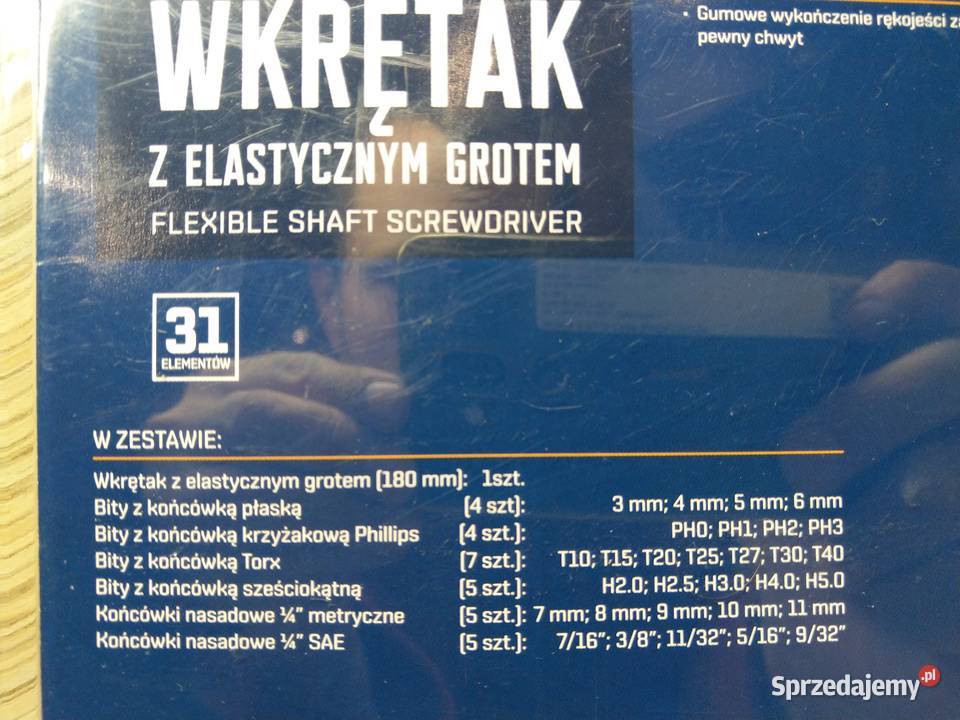 NAJTANIEJ Wkrętak z Elastycznym Grotem 31el Bity Zabrze sprzedam