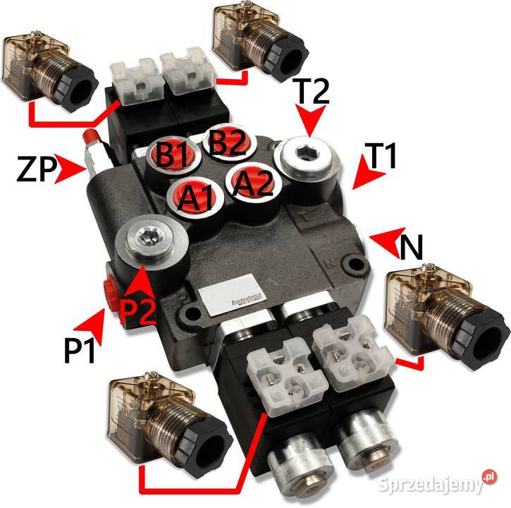 ROZDZIELACZ HYDRAUL 4 SEK 50L ELEKTR 12V Hydraulika kujawsko-pomorskie Solec Kujawski
