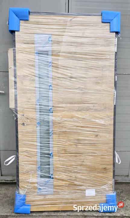 Drzwi zewnętrzne z antabą klamką aluminiową Szamotuły