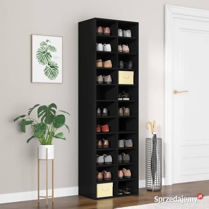 vidaXL Szafka na buty czarna 54x34x183 SKU800370 mazowieckie sprzedam