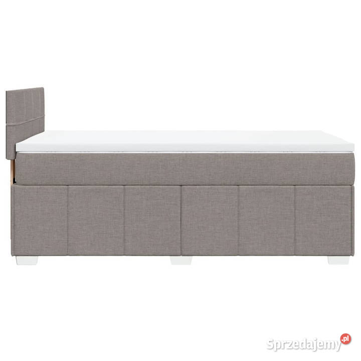 Łóżko kontynentalne z materacem taupe tkanina 100cm Warszawa sprzedam