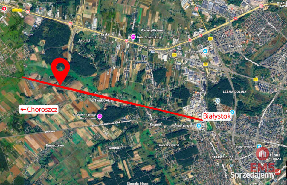 Sprzedam działka Choroszcz Białostocka 10600m2