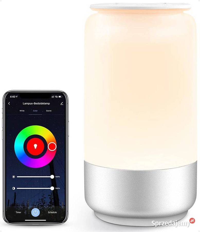 Lampka nocna do sypialni dotykowa RGB WIFI Zamość