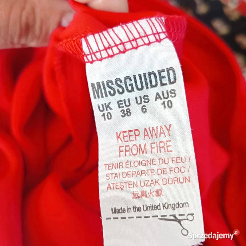 Damska elegancka czerwona sukienka koktajlowa Bez wzoru Sokółka