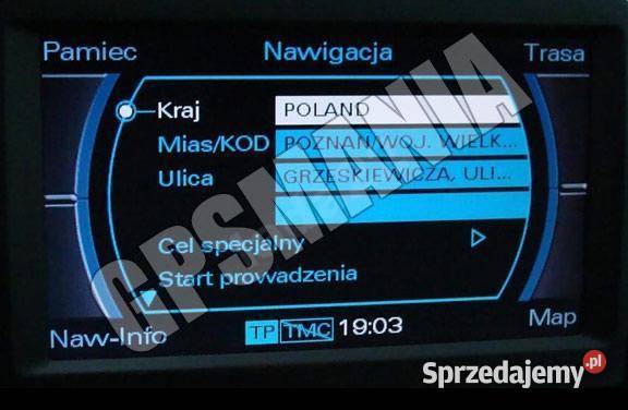 Audi MMI 2G bootloadr menu aktualizacja naprawa GPS i akcesoria Łódź sprzedam