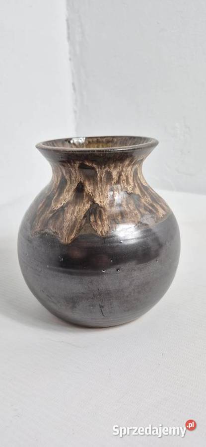 Stylowy Wazon Vintage Szkliwo Zaciekowe Wazony Biłgoraj