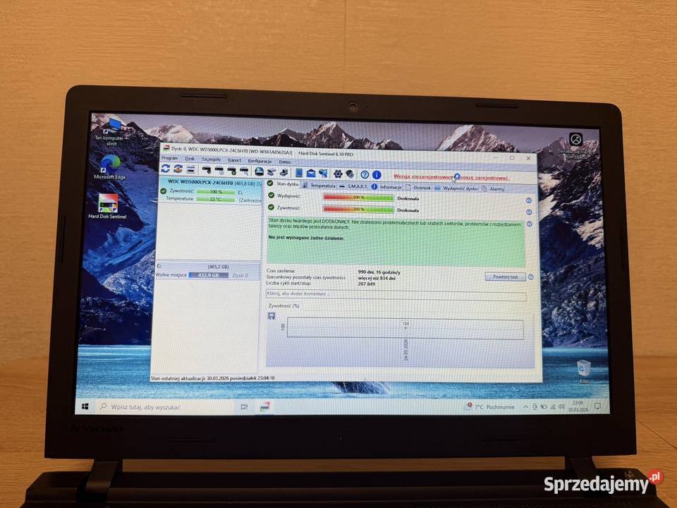 Laptop Lenovo 4rdzenie 500GB HDD Sprawny tani