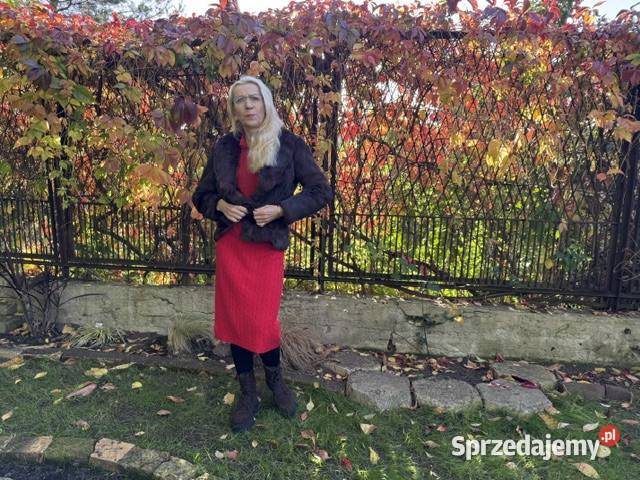 Spódnica czerwona XSS z wełny i kaszmiru z śląskie Częstochowa