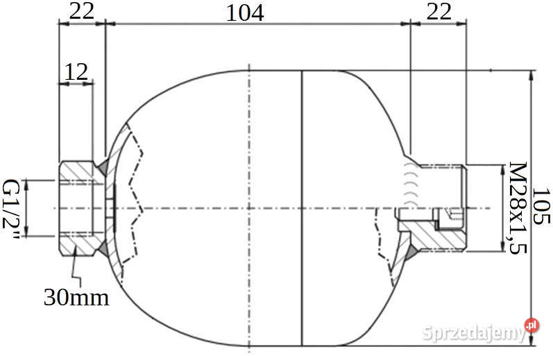 AMORTYZATOR Hydroakumulator Podwójny 05 L G12 Części zamienne kujawsko-pomorskie