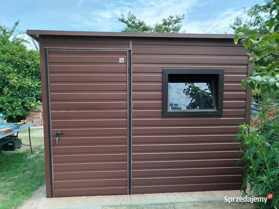 Wiatka ogrodowa GARAŻ BLASZANY Domek Ogrodowy Garaże i miejsca postojowe