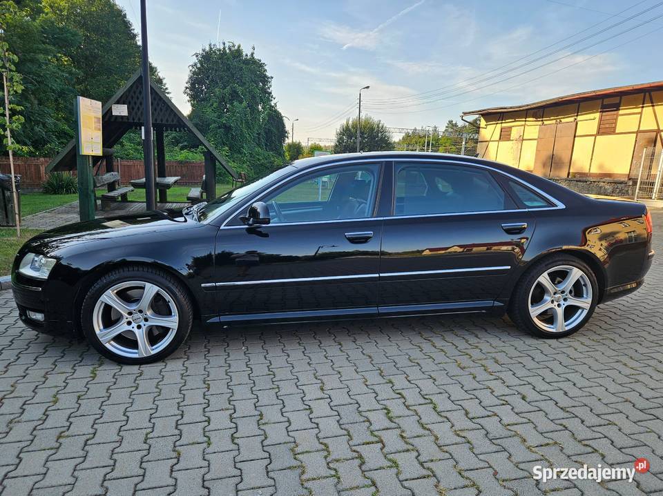 Audi A8 D3 Lang 2009 V8 42 FSI 350 LPG quattro skórzana tapicerka śląskie Górki Śląskie
