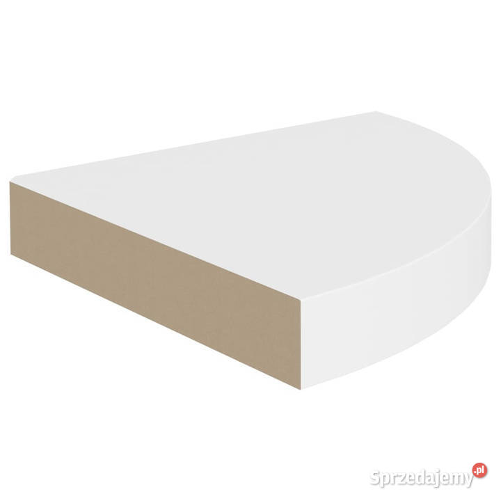 Narożne półki ścienne 2 białe 25x25x38 MDF mazowieckie Warszawa