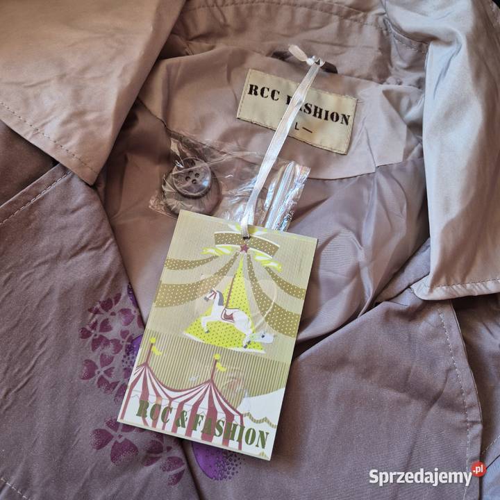 Cienki płaszcz damski rozmiar L fioletowy małopolskie Brzesko
