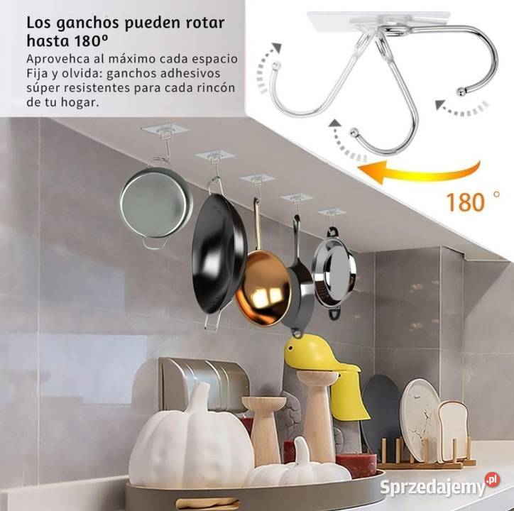 12x Haczyki Wieszaki Przezroczyste samoprzylepne Wieszaki Domaszczyn