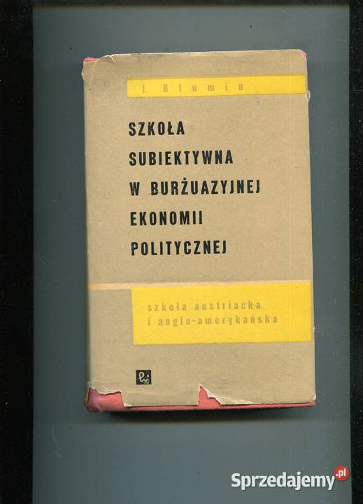 Szkoła subiektywna w burżuazyjnej ekonomii
