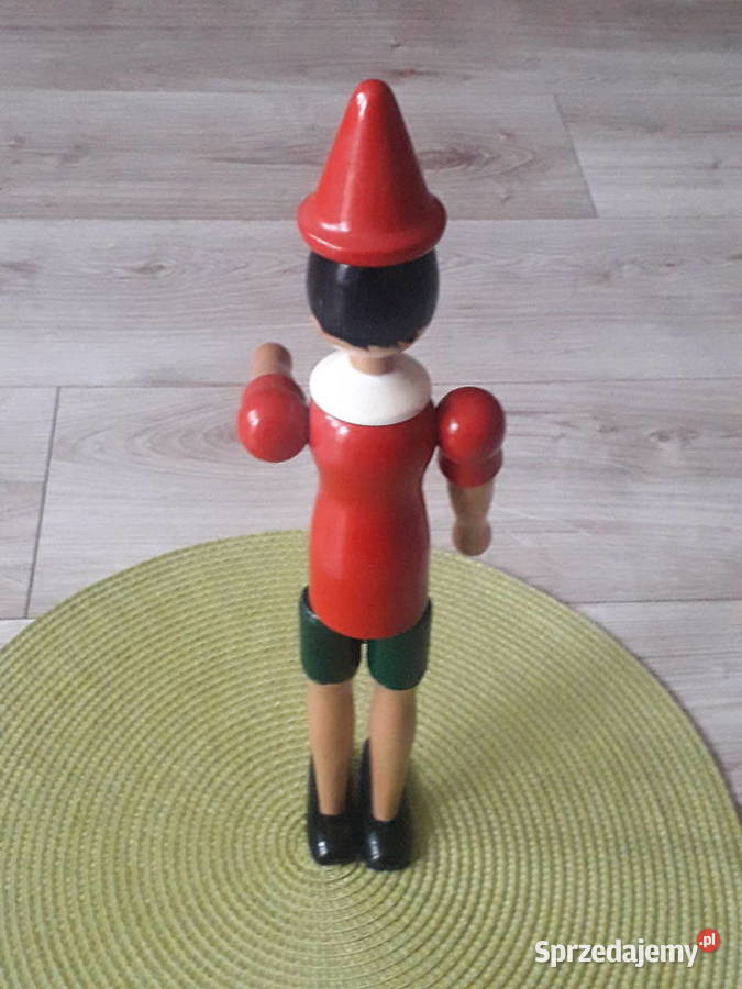 Figurka drewniana Pinokio Vintage Antykwariat Staszów sprzedam