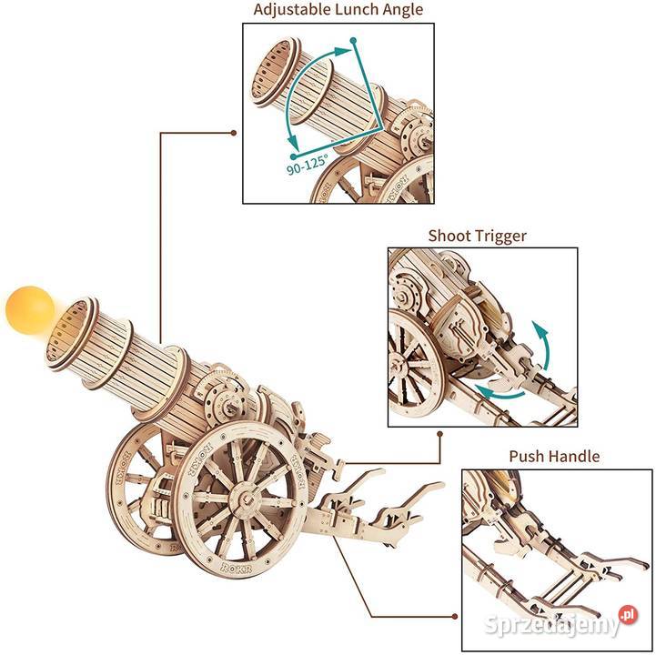 ROBOTIME Drewniane Puzzle 3D Średniowieczna Zamość