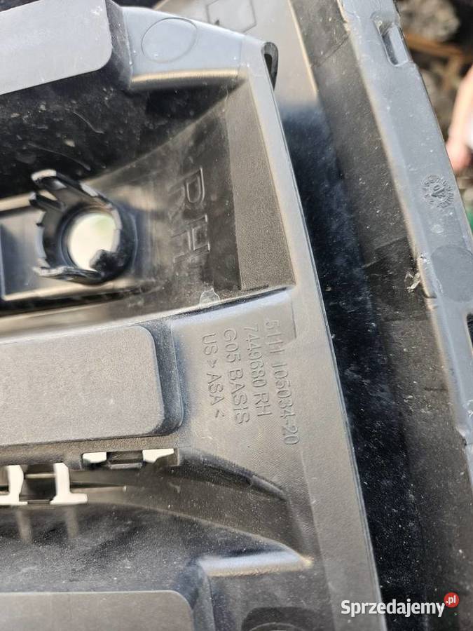 BMW X5 G05 KRATKA PRAWA ZDERZAKA PRZÓD 7449680 osobowe Atrapy Międzychód sprzedam