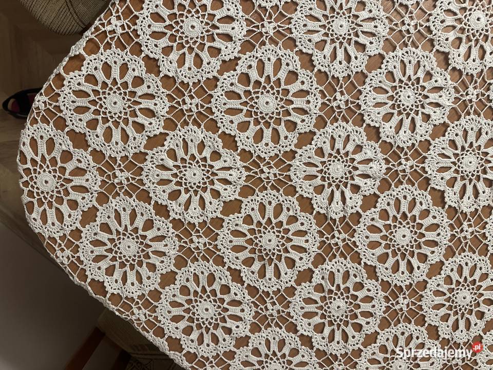 Obrus szydełko rękodzieło 150x150 łódzkie Łódź
