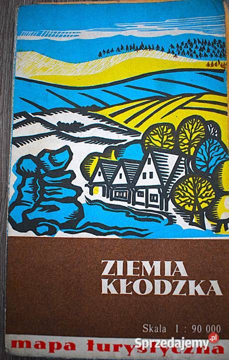 Ziemia Kłodzka mapa turystyczna z 1983 roku Antykwariat Antyki, Sztuka, Kolekcje Chełmno