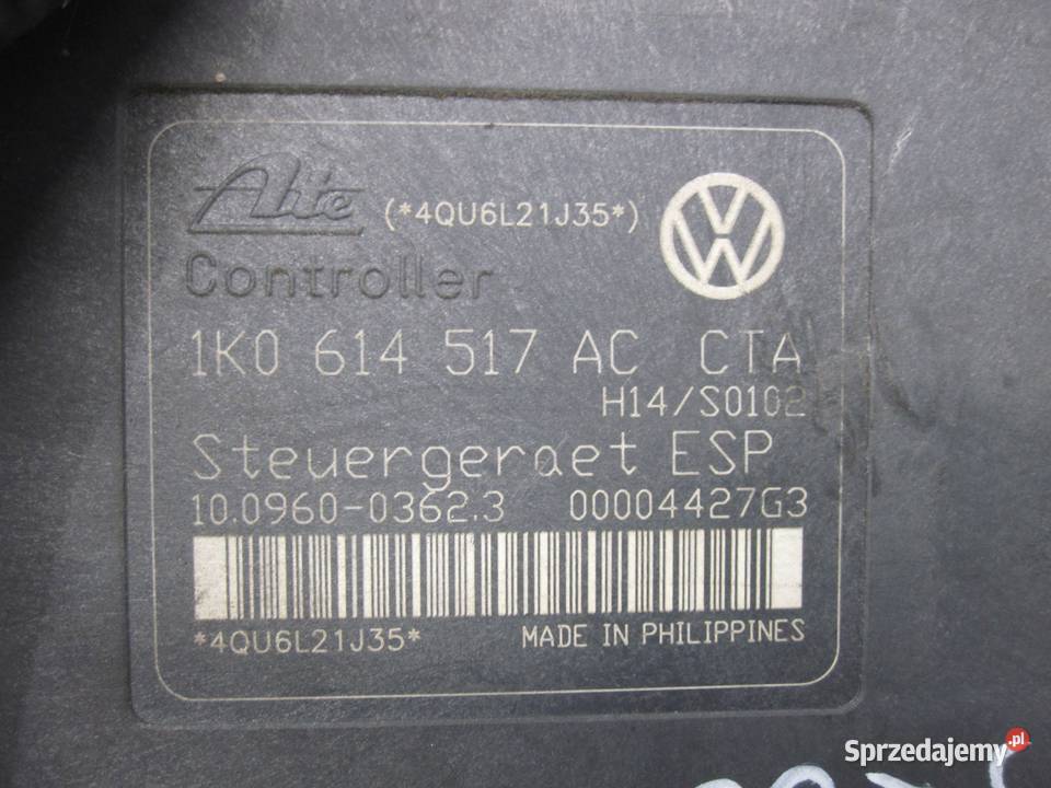 VW GOLF V 07r 14 pompa ABS 1K0614517AC osobowe