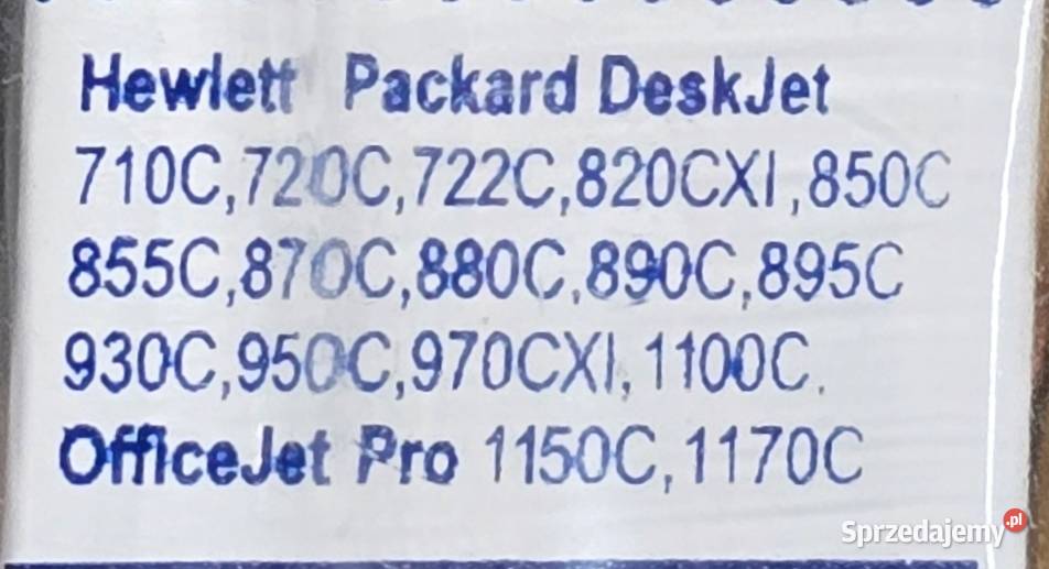 Tusz do drukarki HP 710c 720c 722c 820c 850c