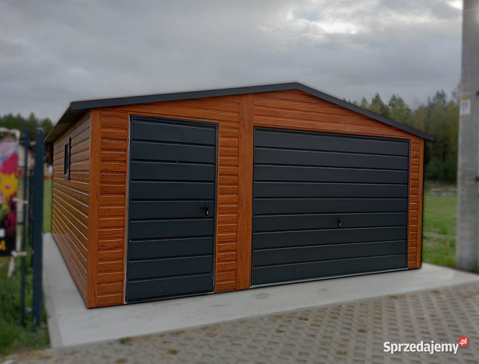 Garaż Blaszany blaszak 5x5 drewnopodobny brama Łódź