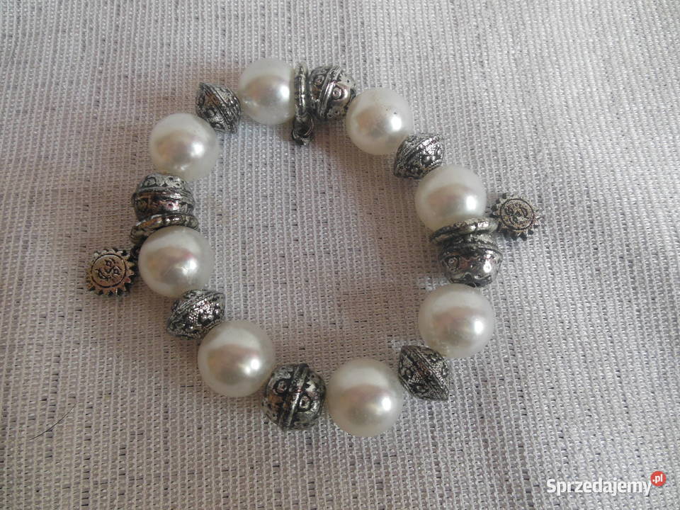 Bransoletka z tworzywa duże perełki Kielce