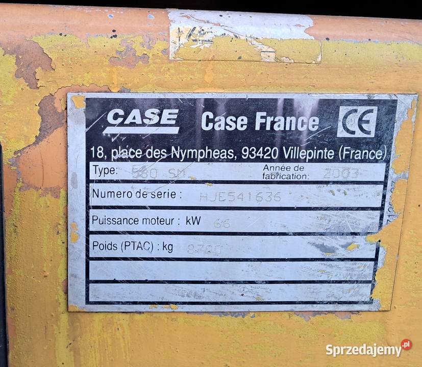 Koparkoładowarka CASE 580SM 2003 na umowę Gotkowice