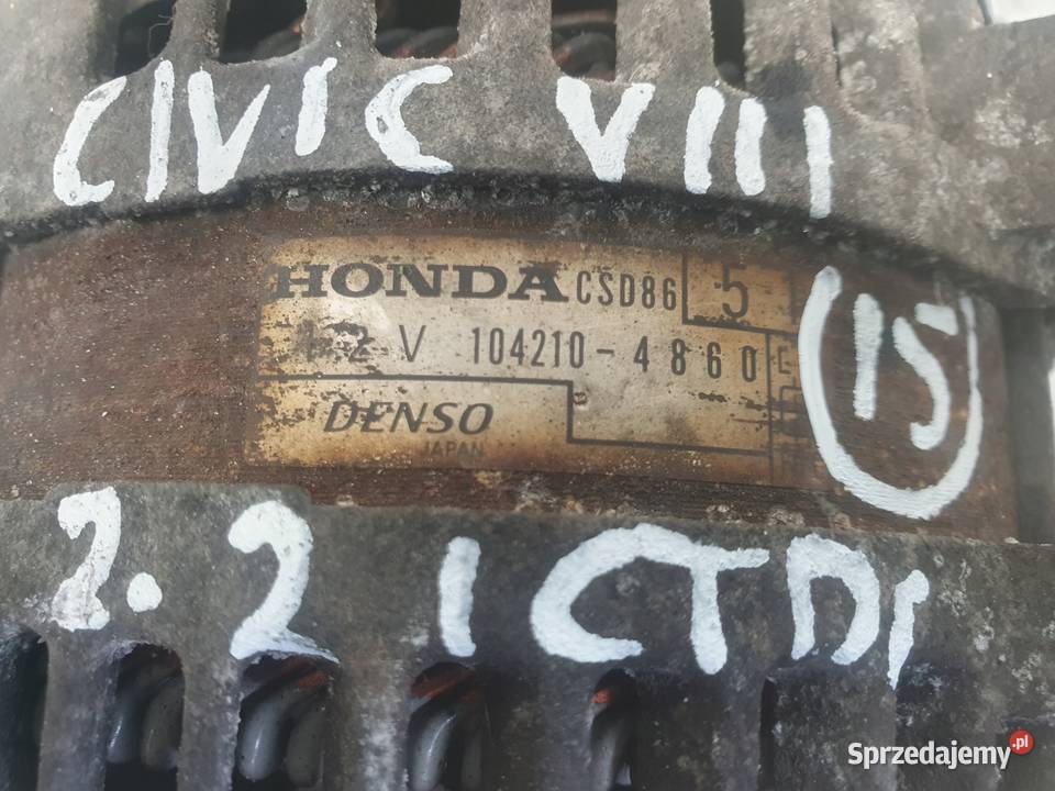 Honda Civic VIII 22 iCDTI ALTERNATOR denso lubelskie Janów sprzedam