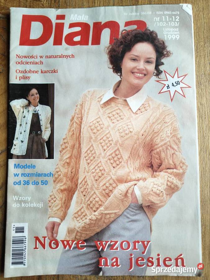 Swetry 6 2017 Zimowe sploty Mala Diana 1112 1999 rękodzieło, biżuteria, szycie Kraków