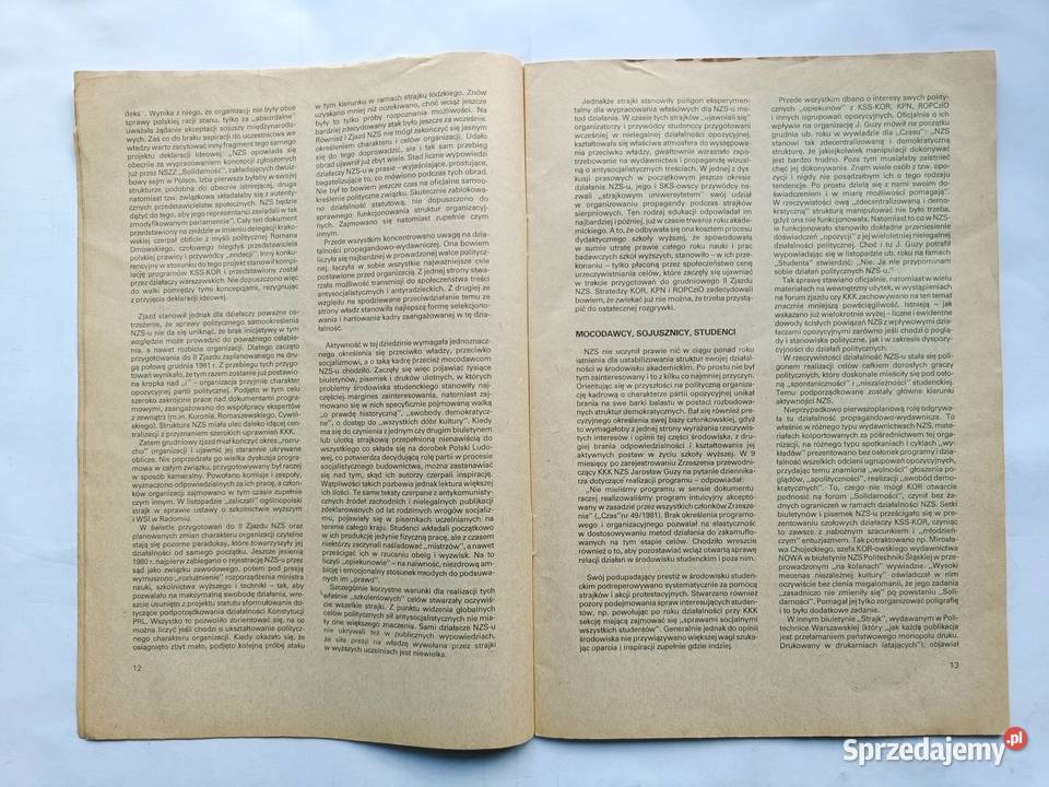 Insurekcji nie będzie NZS prawda o polskiej