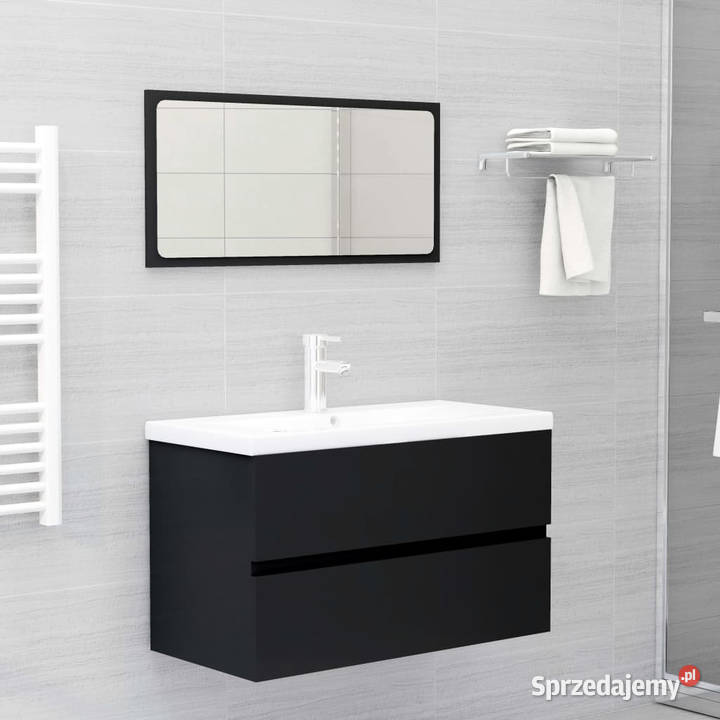 Szafka pod umywalkę czarna 80x385x45 WM804747 Pozostałe Warszawa