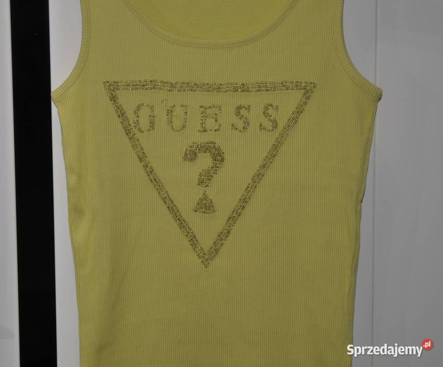 Guess śliczna pistacjowa bluzka koraliki 34 XS Bluzki i koszule Moda i Styl sprzedam