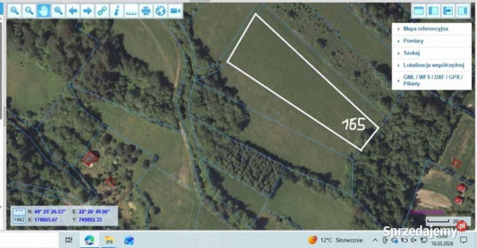 Działka BUDOWLANA Bieszczady Bóbrka k SOLINA