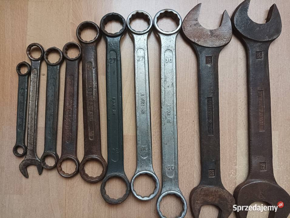 Klucze płaskie i oczkowe wyprzedaż garażowa śląskie Bieruń sprzedam