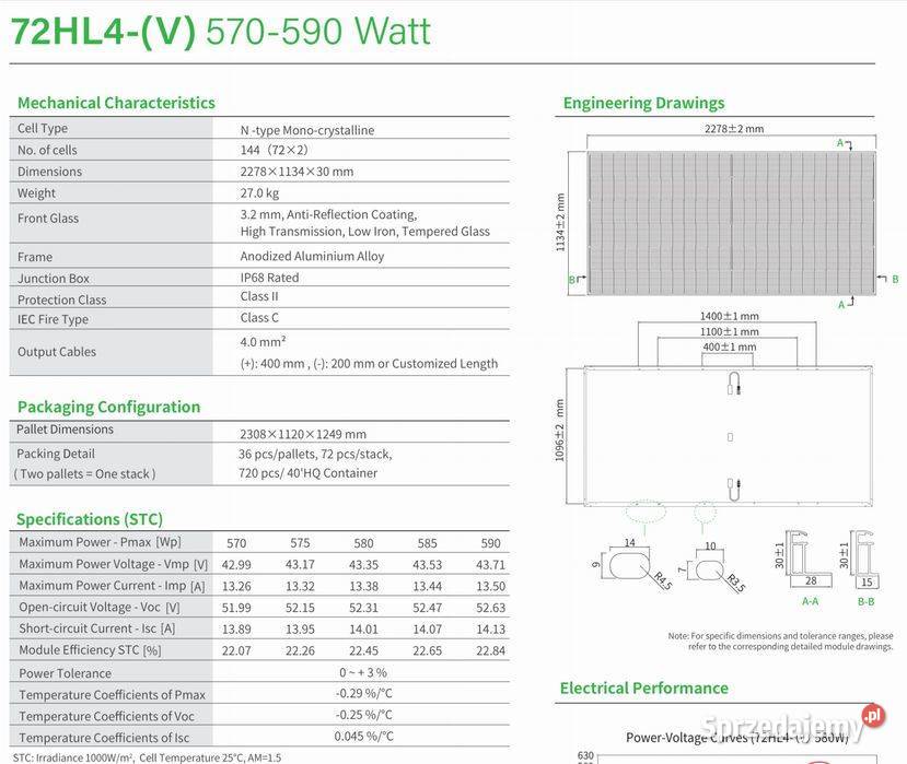 Panel fotowoltaiczny JINKO 590W BDV BIFACIAL