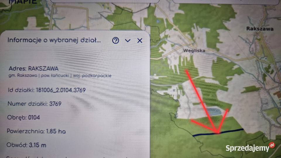 Dzialki rolna leśna 22800m2 Sprzedaż Rakszawa