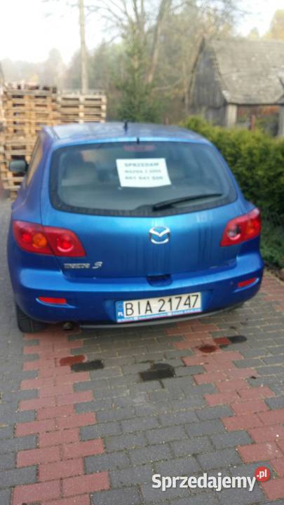 MAZDA 3 2005 NIEBIESKA SPRZEDAM Zarejestrowany w Polsce 3 Białystok