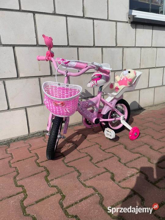 329 Rower 16 różowy z misiem śląskie Zabrze