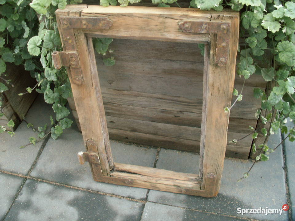 Stare okno rama okienna retro loft lustro Ramki i ramy Ełk