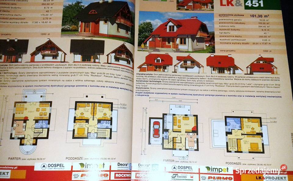Dom jednorodzinny 250 autorskich projektów 0124 Rok wydania 2005 Chełm