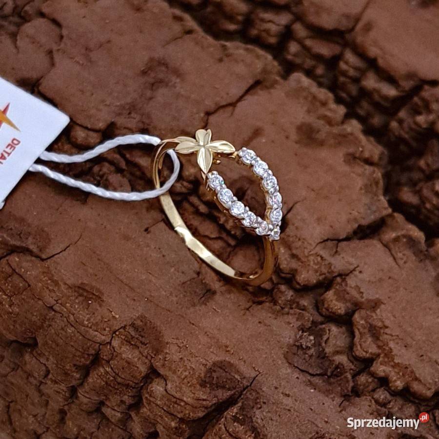 Pierścionek r10 Złoty pr585 Ryba Z606 Pierścionki Poznań