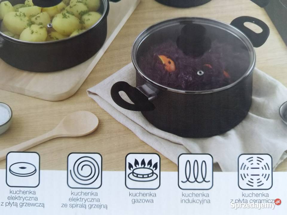 NAJTANIEJ Zestaw Garnków Karbowanych 6el Garnki i szybkowary śląskie Zabrze sprzedam