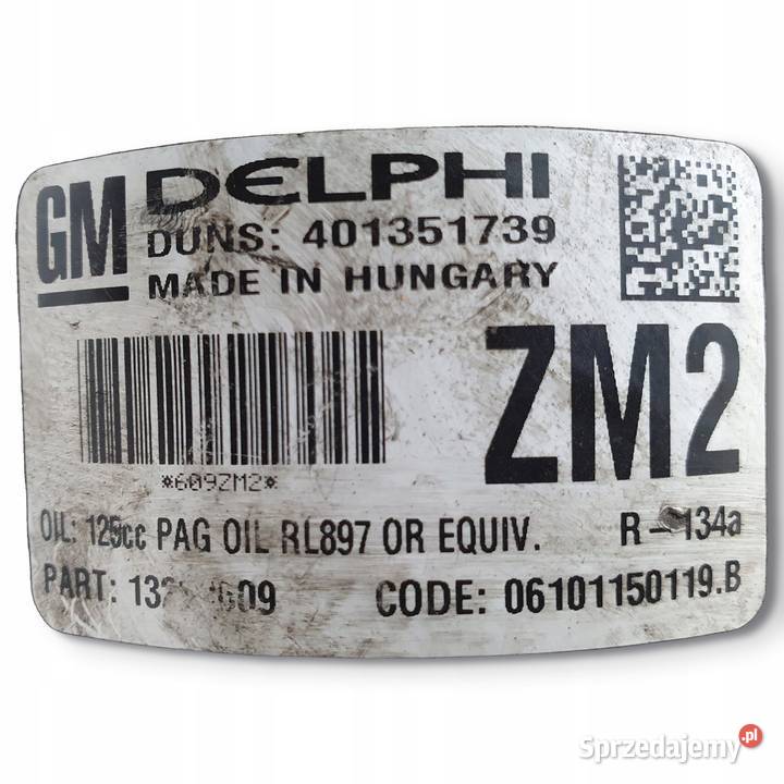 SPRĘŻARKA KLIMATYZACJI Opel Astra J 16 16V