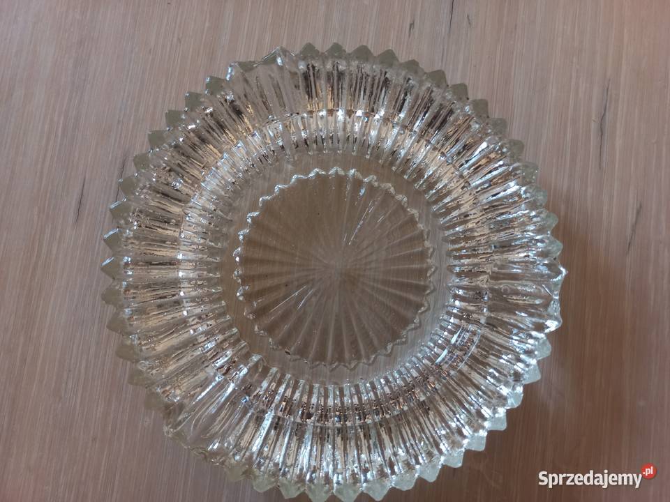 Stara kryształowa popielnica PRL mazowieckie Piastów