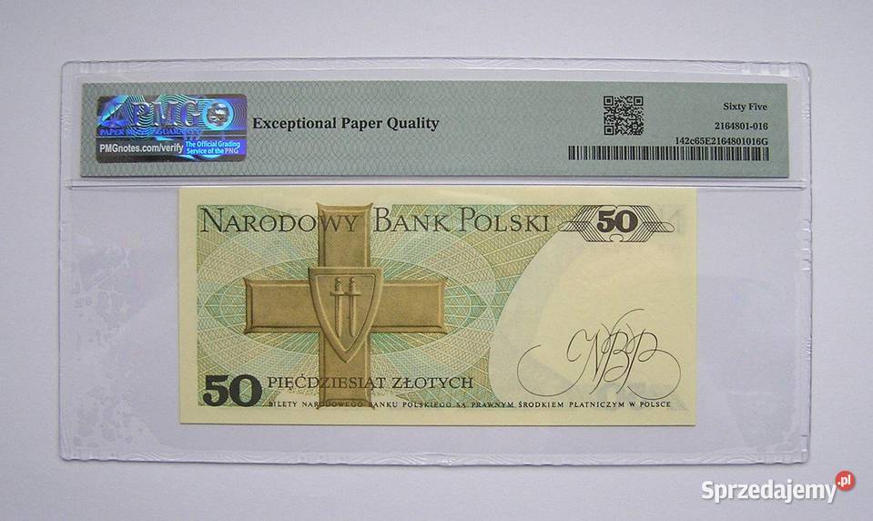 Polska 50 r Seria HA PMG 65 EPQ Przepiękny Rydzyna